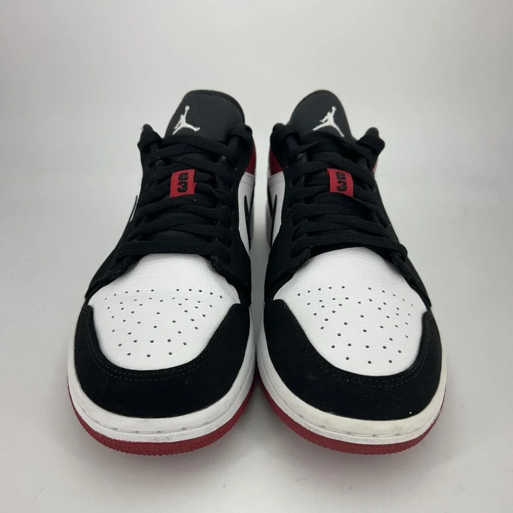 Nike Air Jordan 1 Low Shoes Mens‎ Size 10.5 Black Gym Red Black Toe 553558-116